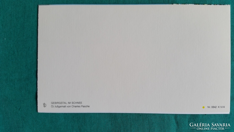 Karácsonyi kinyitható képeslap, postatiszta