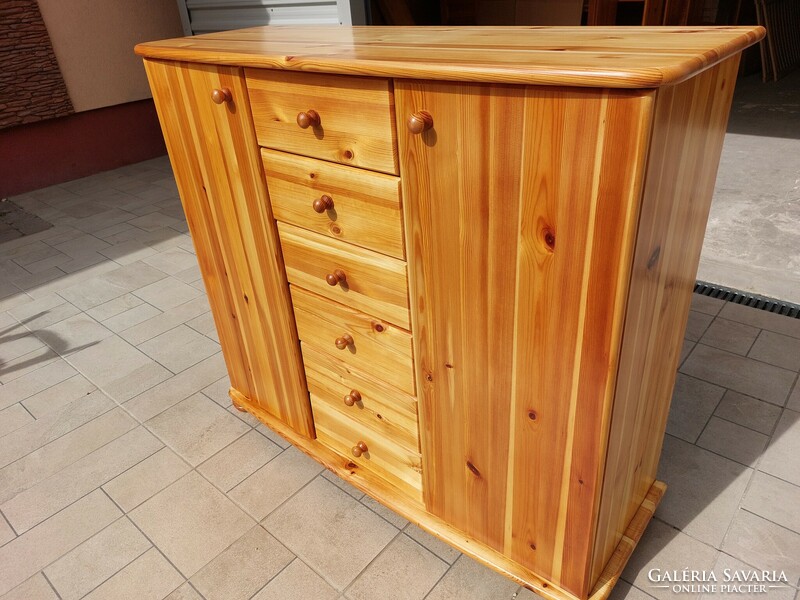 For sale is a tall 6-drawer aniko pine chest of drawers with shelves. Rs furniture furniture in nice, new condition.