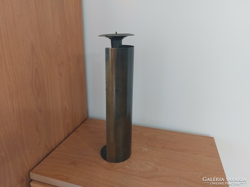 (K) retro industrial copper candle holder 35.5 cm