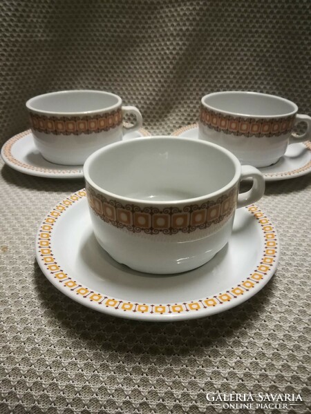 Alföldi porcelain tea set, with terracotta decor