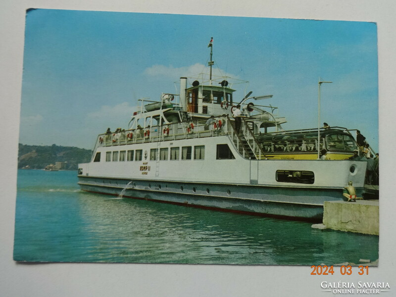 Old postcard: száltód, ferry port (1971)