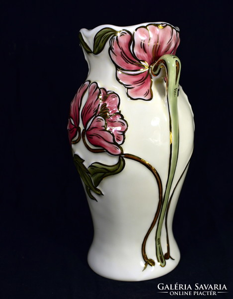 Secession-style Zsolnay jubilee marked porcelain vase