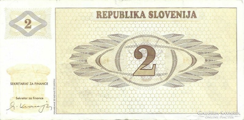 2 tolar tolarjev 1990 Szlovénia