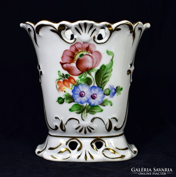 Herend porcelain vase with an openwork pattern