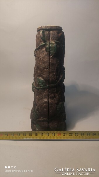 Antique old painted cast iron marked bush iron statue
