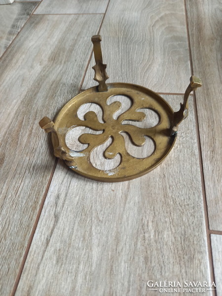 Nice old copper coaster (7.5x14.5 cm)