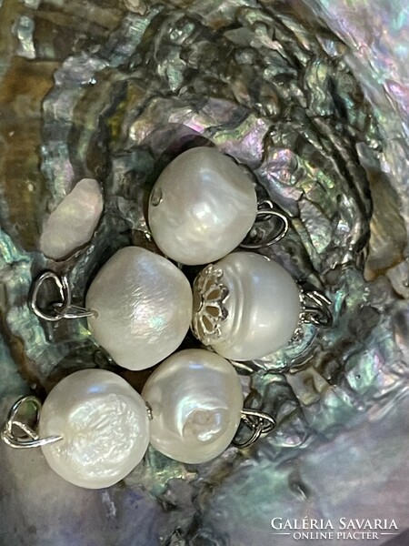 Gorgeous cultured pearl big eye pendants