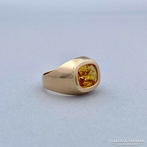 14K vintage gold ring with citrine