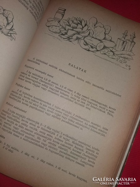 1954. VENESZ JÓZSEF : Szakácskönyv könyv a képek szerint Kereskedelmi Könyvkiadó