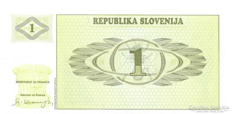 1 Tolar 1990 zvorec sample Slovenia unc