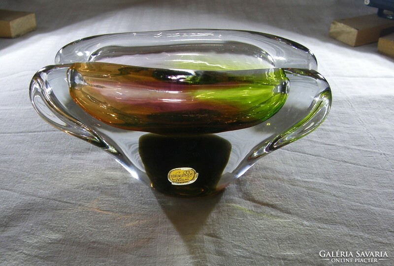 Czech Bohemian glass bowl