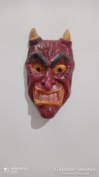 Devil's head wall decoration, mask, mask-like wall decoration