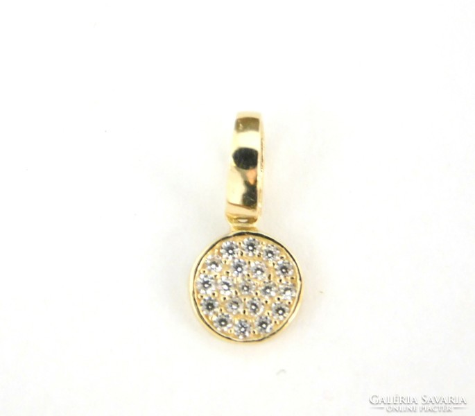 14 K gold stone pendant