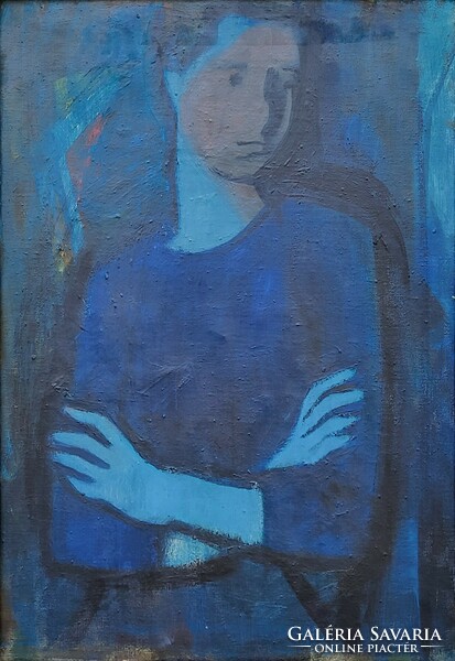 Ilona Aczél (1929 - 2000) home c. Oil painting with original guarantee!