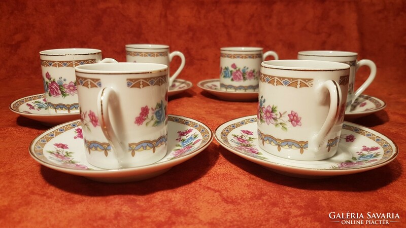 6 Personal, beautiful, never used Chinese coffee cup with small plate