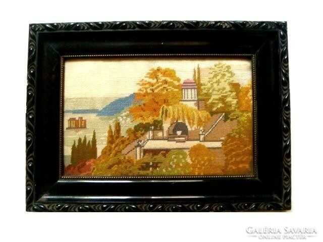 If castle tapestry, cozy beach and hillside detail goblein