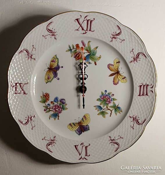 Herend Victoria patterned clock, wall clock