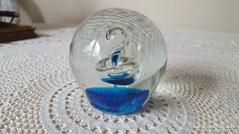 Nice, heavy glass paperweight, desk decoration