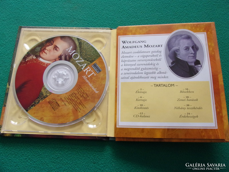Mozart cd and a biographical booklet