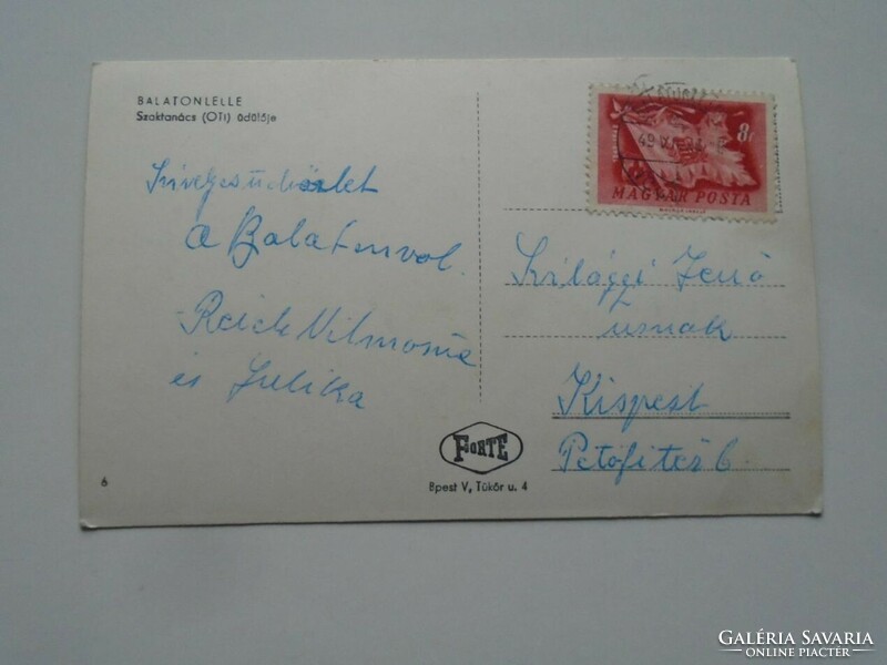 D201869 balatonlelle specialist council (oti) resort old postcard - photo sheet 1940's p1949