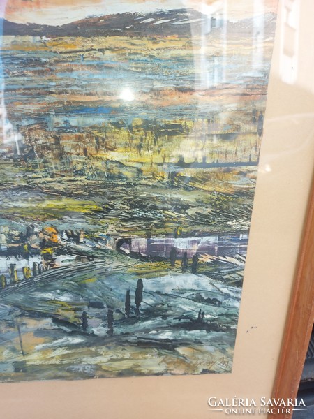 Körtvélyessy magdolna painting, oil, cardboard, in a 70x54 cm frame