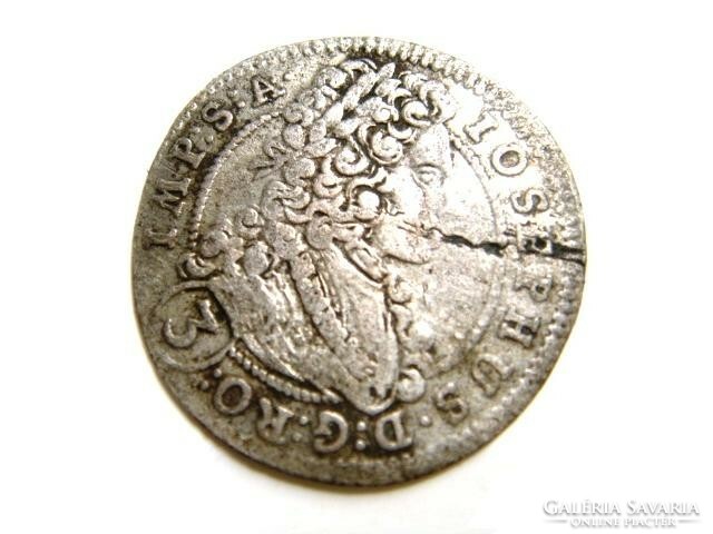 3 Kreuzer josephus 1710, medieval silver coin