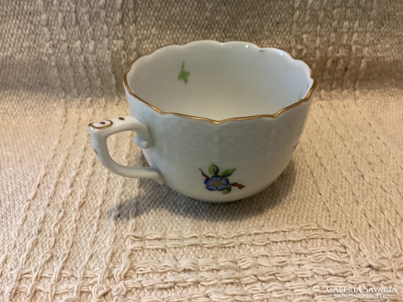 Herendi Eton mintás jelzett 1958-as porcelán kávés csésze plusz alj