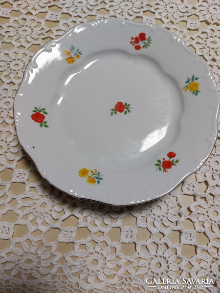 Zsolnay virágos lapos tányér, 2db