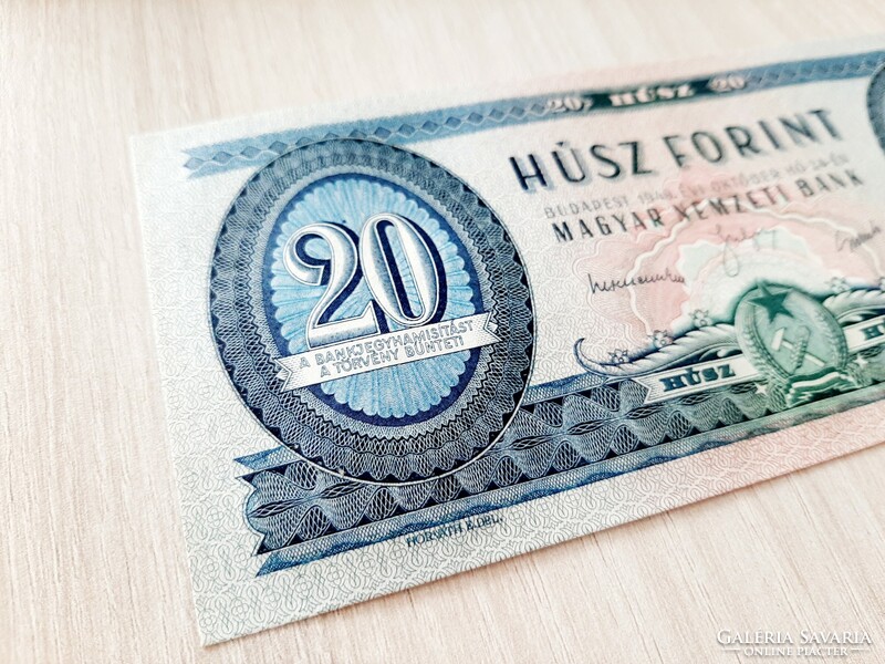 Igen RITKA ! 20 forint bankjegy 1949 UNC Rákosi címer gyönyörű állapot