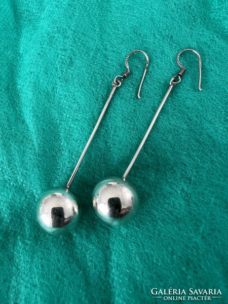 Modern silver earrings