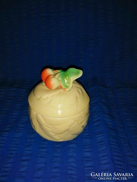 Cherry ceramic sugar bowl (a14)
