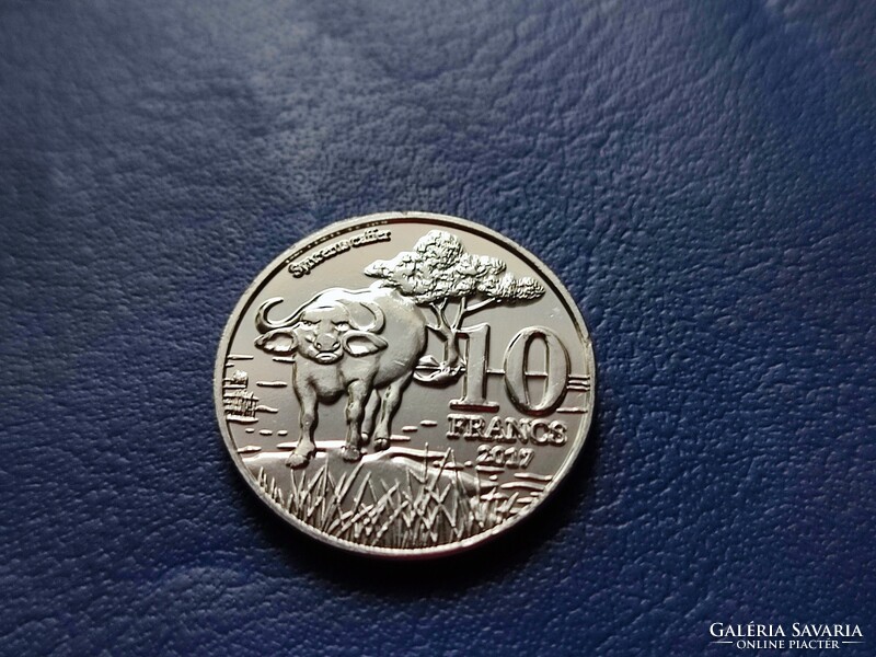 Katanga 10 francs / 10 francs 2017 buffalo! Ouch! Rare!