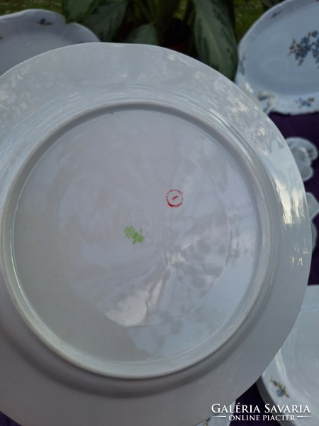 Zsolnay tableware with blue peach blossoms