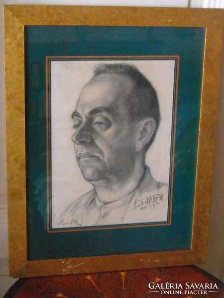Szignózott Békeffi György:Portré,1922.