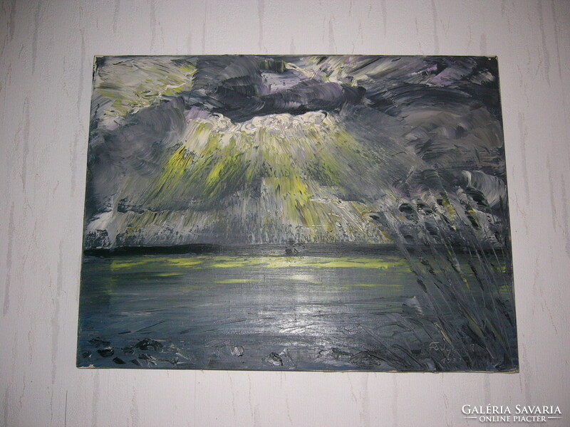 Cloudburst - contemporary oil painting 60 x 45 cm