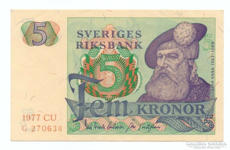 5 Korona 1977 Sweden