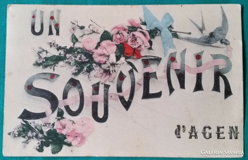 Antik üdvözlő képeslap