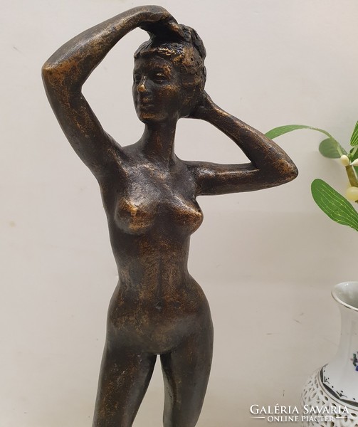 Gyula shearer naked sculpture from gallery, spectacular 33 cm high