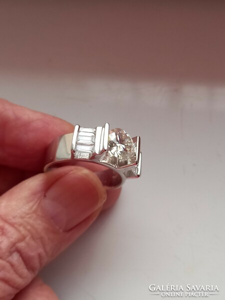 59 Es 3.22Ct vvs1 valodi moissanite diamond 925 sterling silver ring