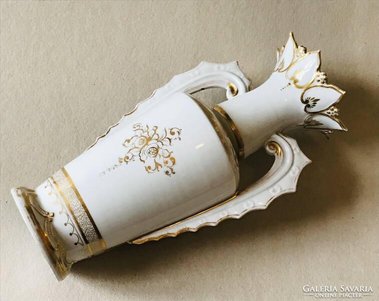 Antique painted Biedermeier porcelain decorative vase 32.5 cm