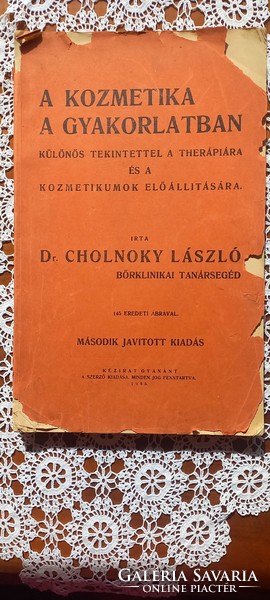 Kozmetika  a gyakorlatban 1935 dr. Cholnoky László