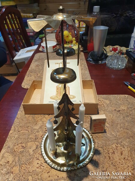 Antique Christmas bell rotating candle holder in perfect condition