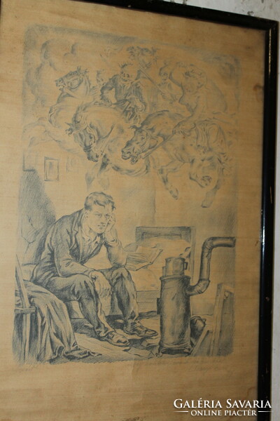 Signed graphic or etching 598