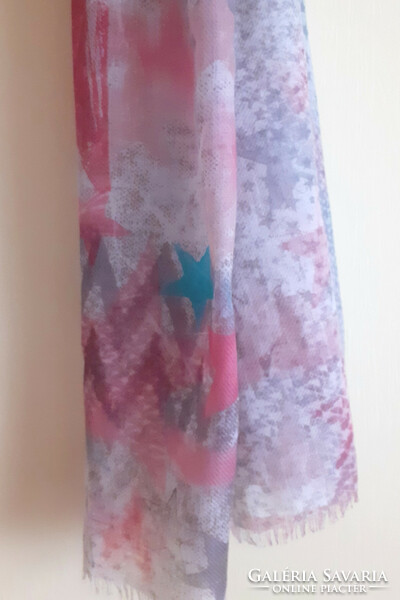 Thin cotton scarf, stole, shawl. 196 X 70 cm