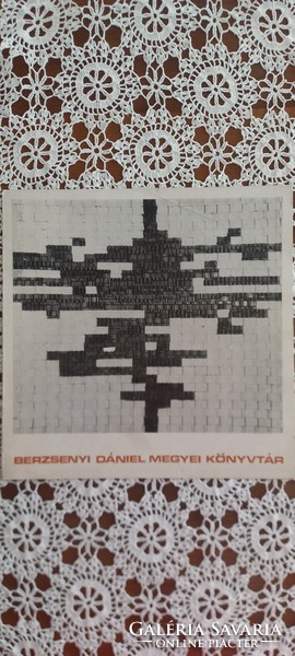 Sinkovits Imre által dedikált, az új  Szombathelyi Berzsenyi könyvtár ismertetője 1970.12.12