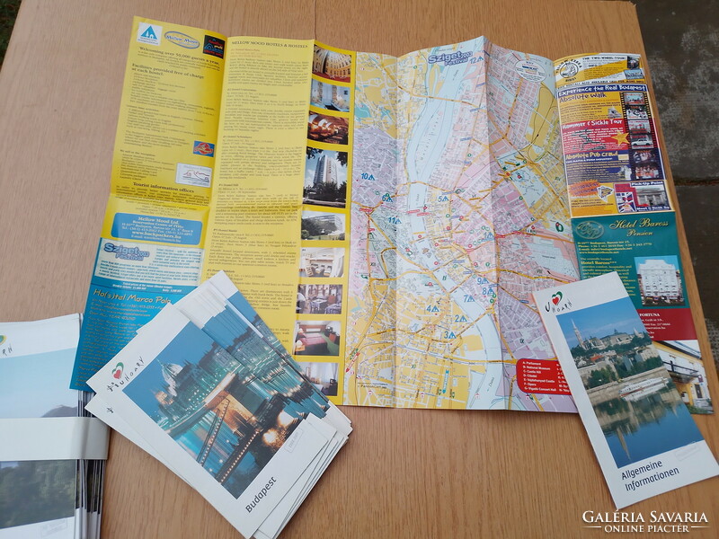 39 Pcs. Danube bend, Budapest information booklet, map (1 kg.)
