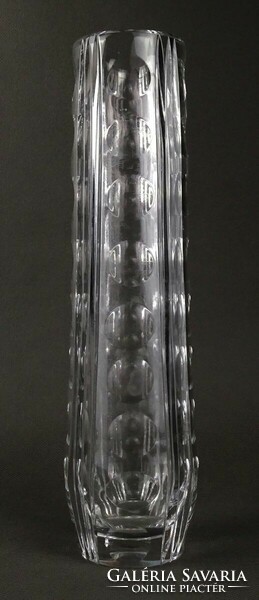 1Q782 karel wünsch überfang polished glass vase 25 cm