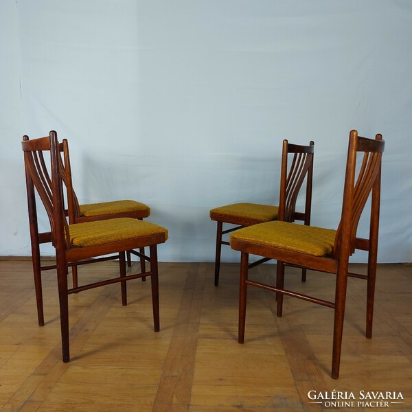 4 pcs tatra nabytok retro dining chairs mid-century chairs