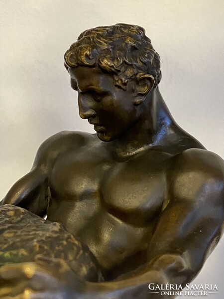 Anton Gerhart Sisyphus - Sisyphus bronze statue