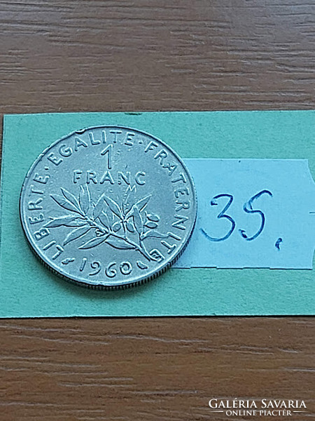 French 1 franc 1960 nickel 35